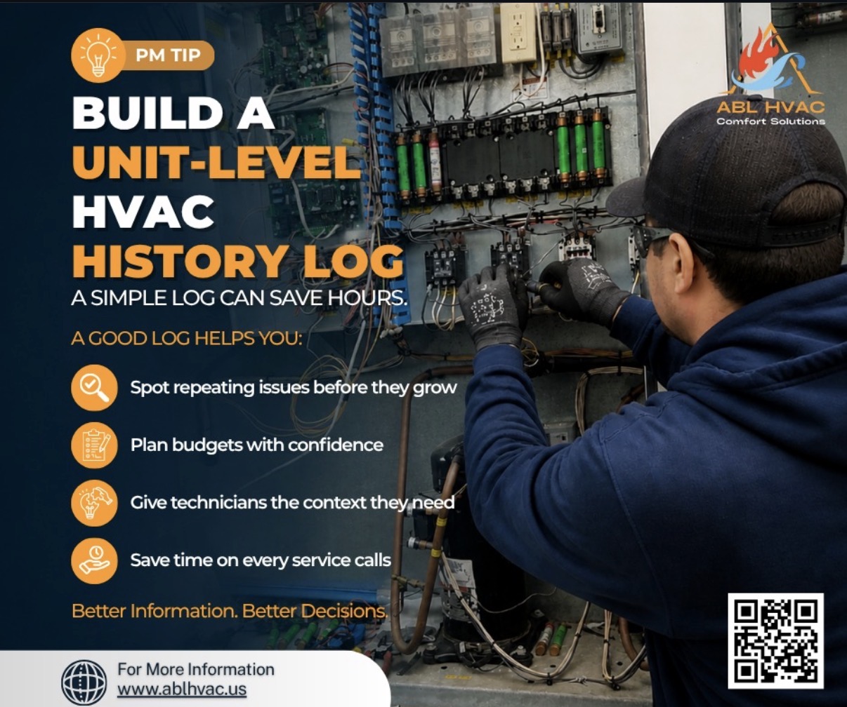 Unit-level HVAC history log
